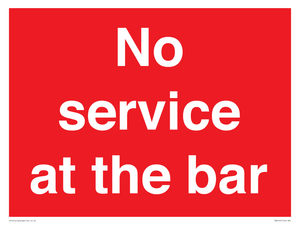 No service at the bar